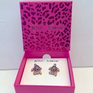 Betsey Johnson Turtle Earrings NIB